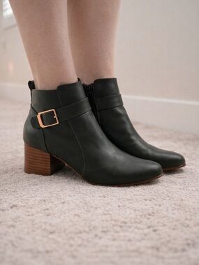 Charter Club Women's Dark Green Ankle Booties
